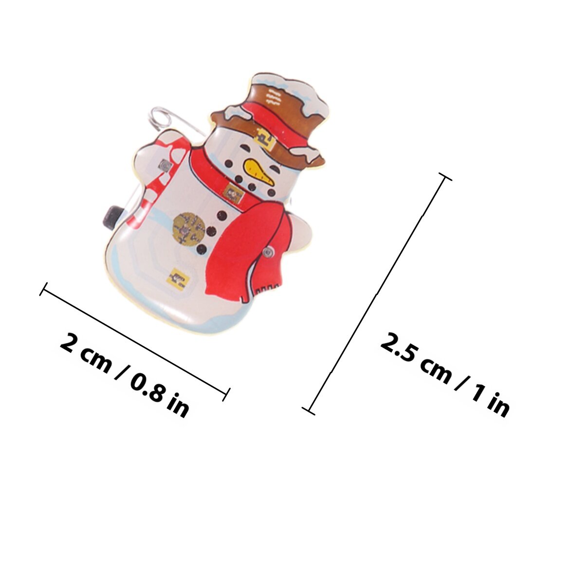 25 Штук Светящихся Брошей В Forme Снеговика Для Christmas И Праздников На Одежду Размер M Цвет Red