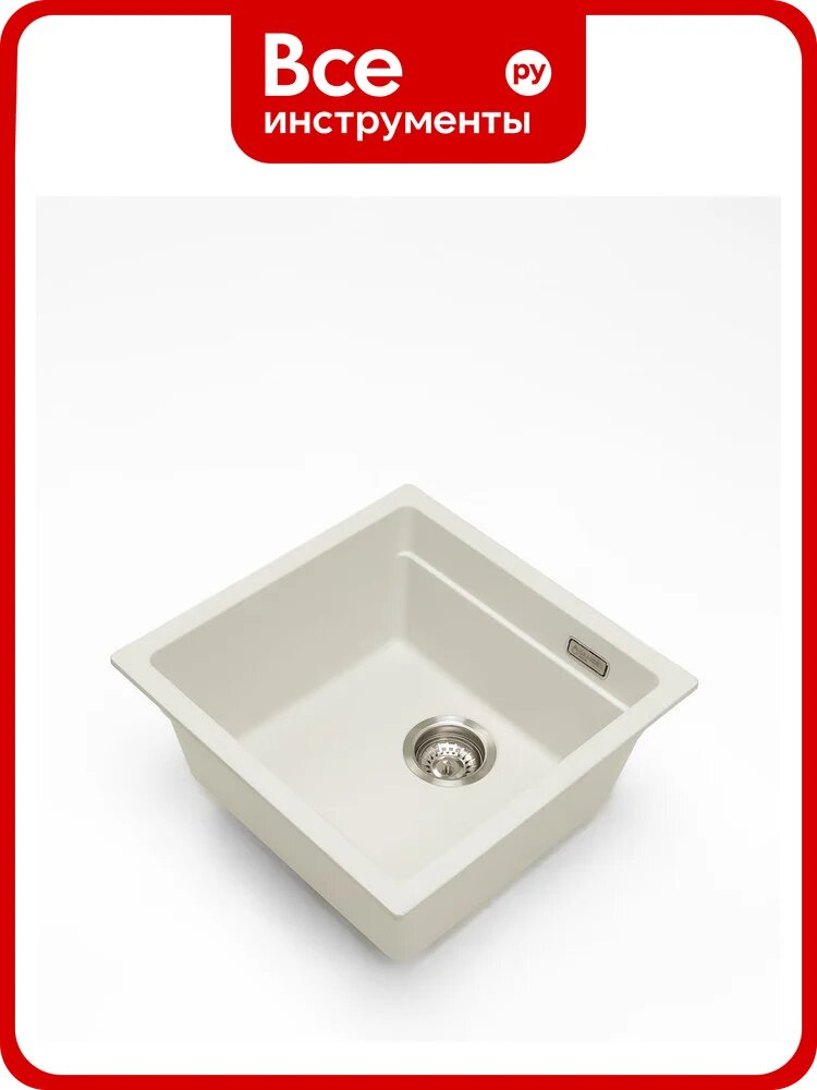 Кварцевая кухонная мойка Grandex AQUA COMFORT 46U ARCTIC 500101