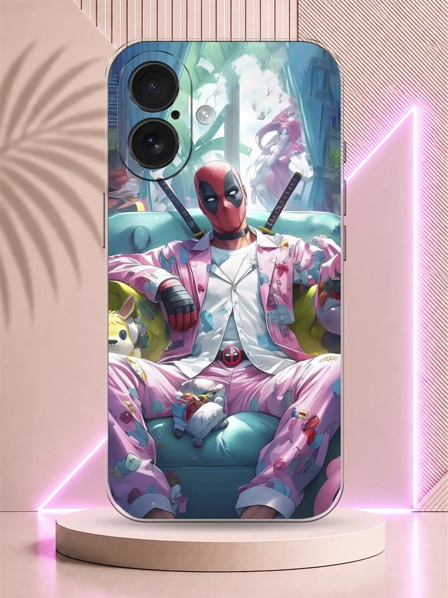 Чехол на iPhone 16 Дэдпул