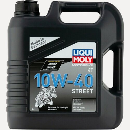 Изображение товара Моторное масло Liqui Moly Motorbike 4T Street 10W-40 HC-синтетическое 4л
