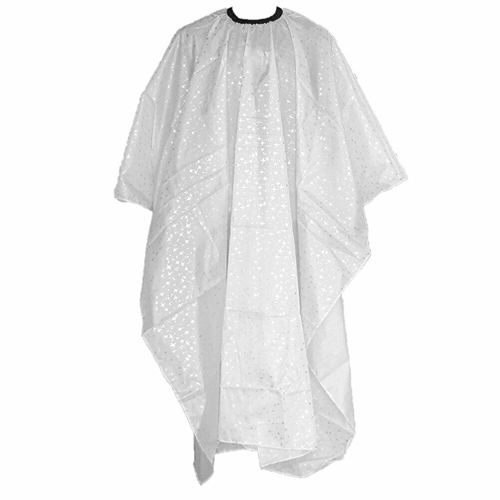 Плащ Для Стрижки Волос Белый Soft Lightweight Waterproof Material Подходит Для Детей И Взрослых Размер One Size