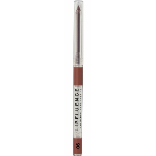 фото Influence beauty карандаш для губ тон 06 темно-бежевый нюд lipfluence automatic lip pencil автоматический выдвижной
