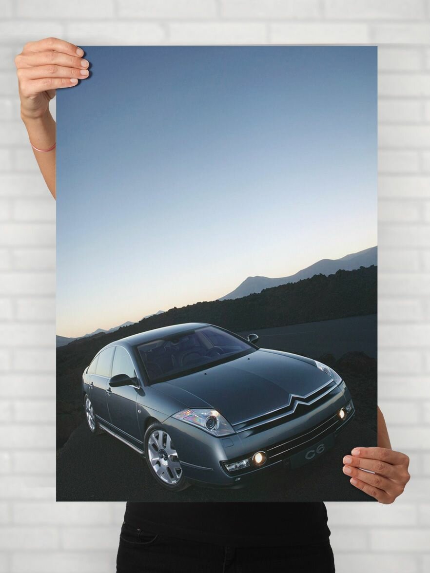Плакат на стену для интерьера Легенды Авто (Ситроен C6 - Citroen C6 2) - Постер по машине формата A2 (42x61 см)