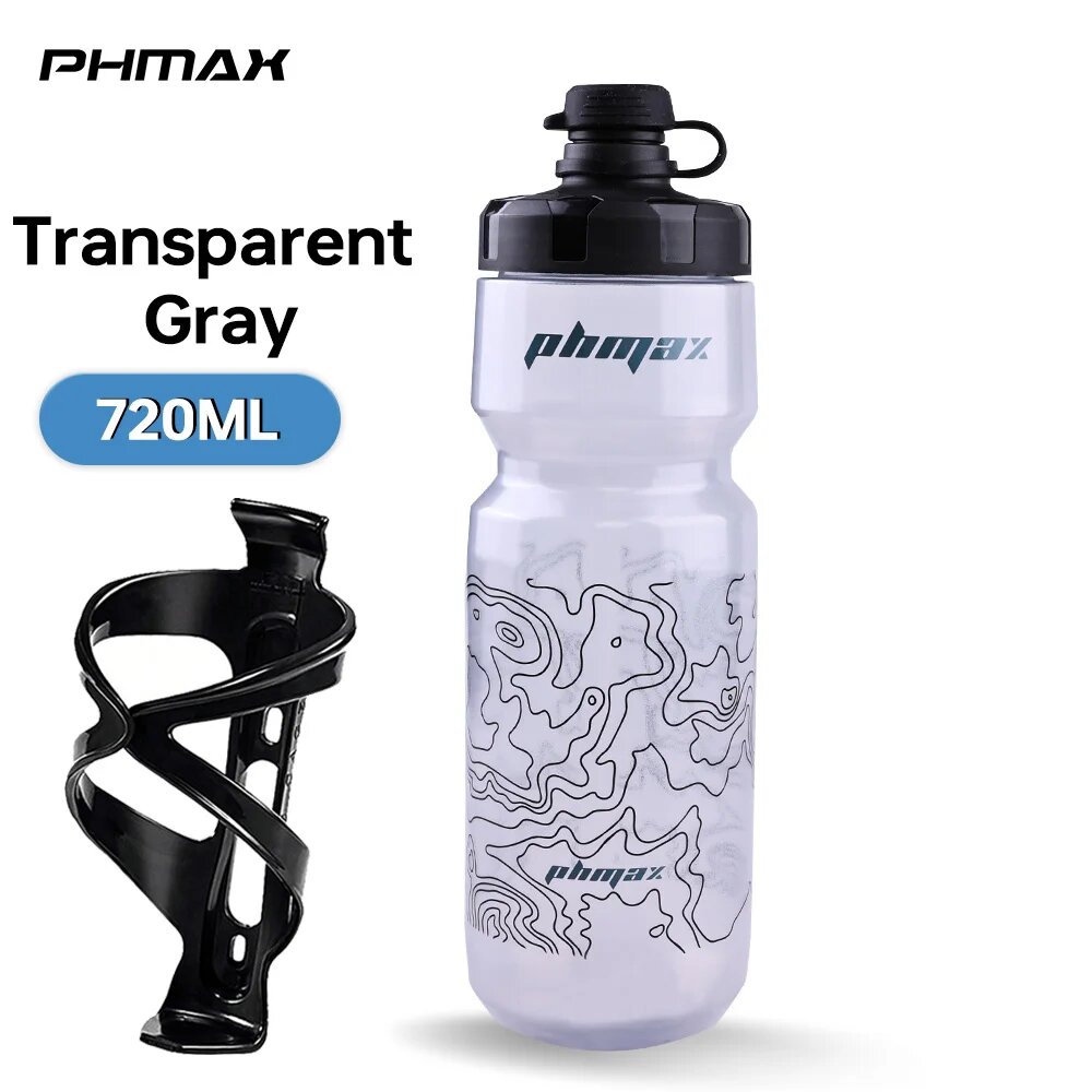 PHMAX Бутылка для воды велосипедная 720 мл, Translucent Gray-T