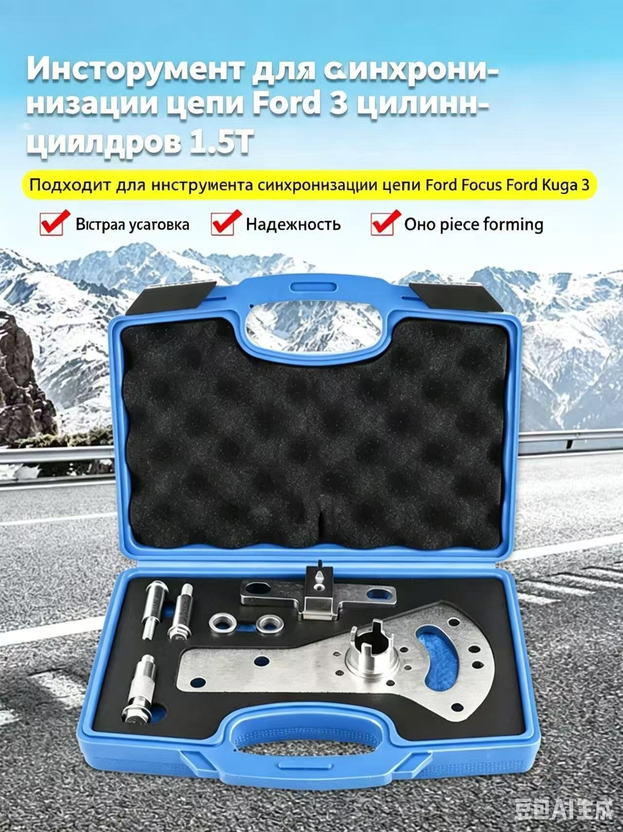 Набор для фаз ГРМ цепи Ford 3-цилиндровый 1.5T 2020, Kuntech, KT-4167