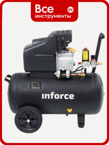Изображение товара Компрессор (50 л; 8 бар; 320 л/мин) Inforce CX-50L 04-06-21 профессиональный класс, транспортировочные колёса