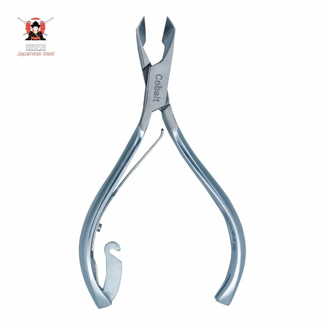 Hanashi Japanese Steel Кусачки для кутикулы Hanashi. Кусачки для педикюра с замком. Cobalt-сталь. Матовые, 14мм