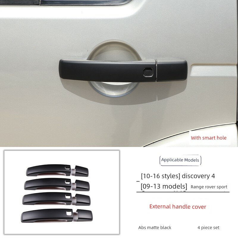 Накладка на ручку двери для Land Rover Discovery 4 и Range Rover Sport 2010-2016 с умным отверстием, матовый черный