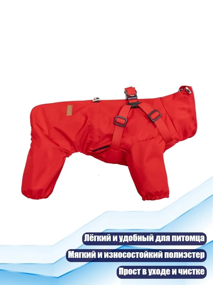 Дождевики для собак и кошек, красный - L