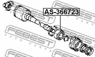 Подшипник приводного вала 36x67x23 TOYOTA CALDINA1992.11-2002.06 FEBEST AS-366723