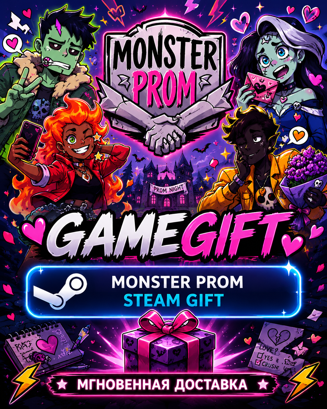Игра Monster Prom для STEAM ПК (PC) | Страна активации - Украина | Подарком на Ваш аккаунт | Автовыдача