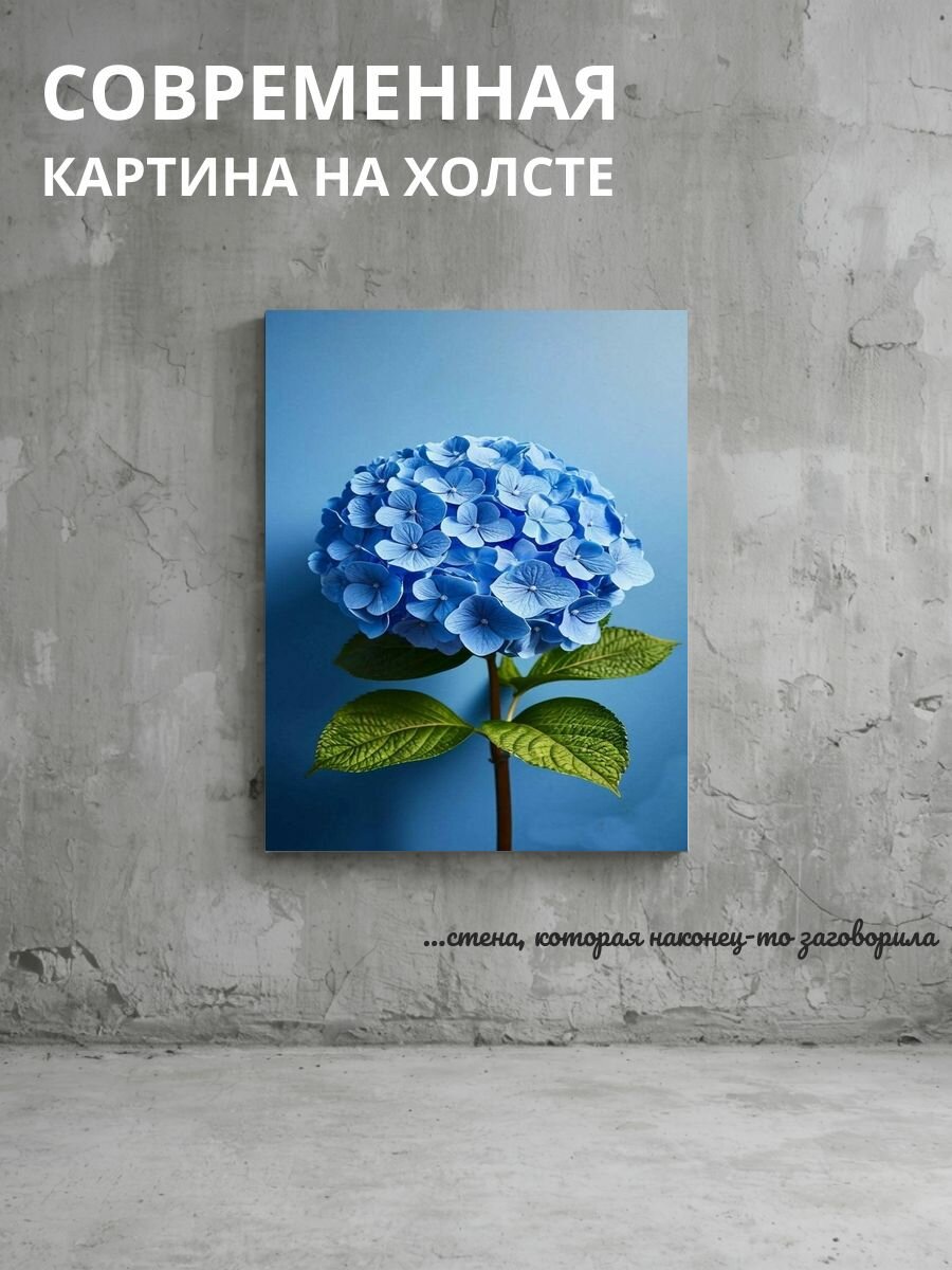 Картина на холсте Гортензия 50x70 см
