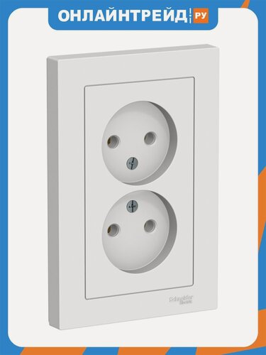 Изображение товара Розетка Systeme Electric (schneider Electric) SCHNEIDER ELECTRIC ATLASDESIGN 16А, в сборе, белый ATN000120