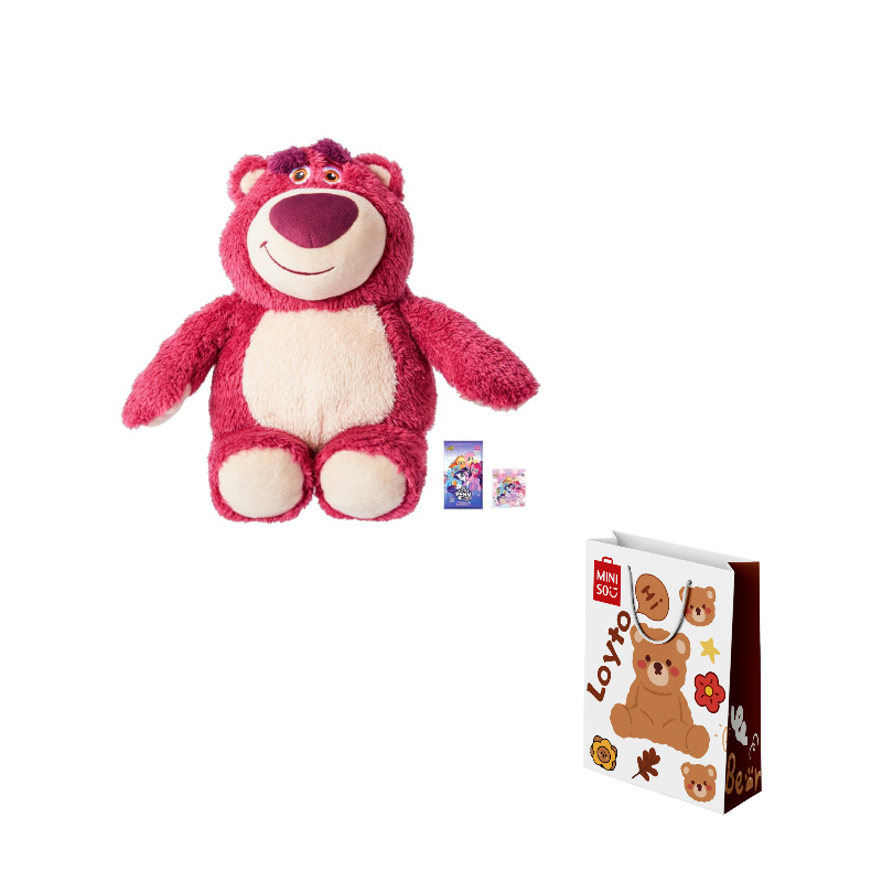 Игрушки из мягкого плюша унисекс MINISO x Disney, Lotso Sitting Posture+My Little Pony Card 1 Pack