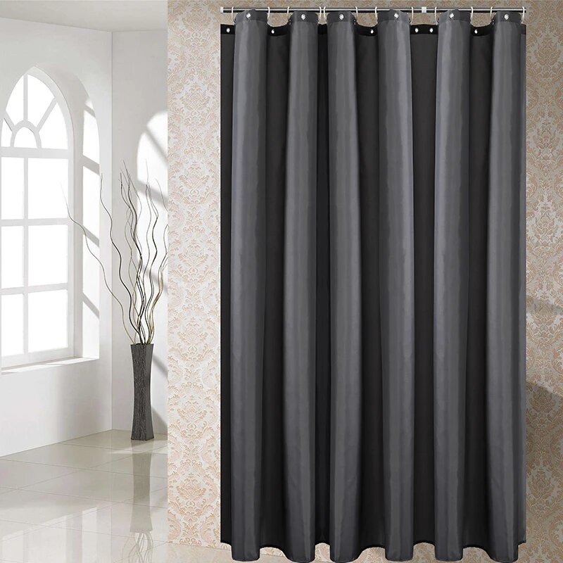 Шторка для душа черная 150x200см, DARK GRAY