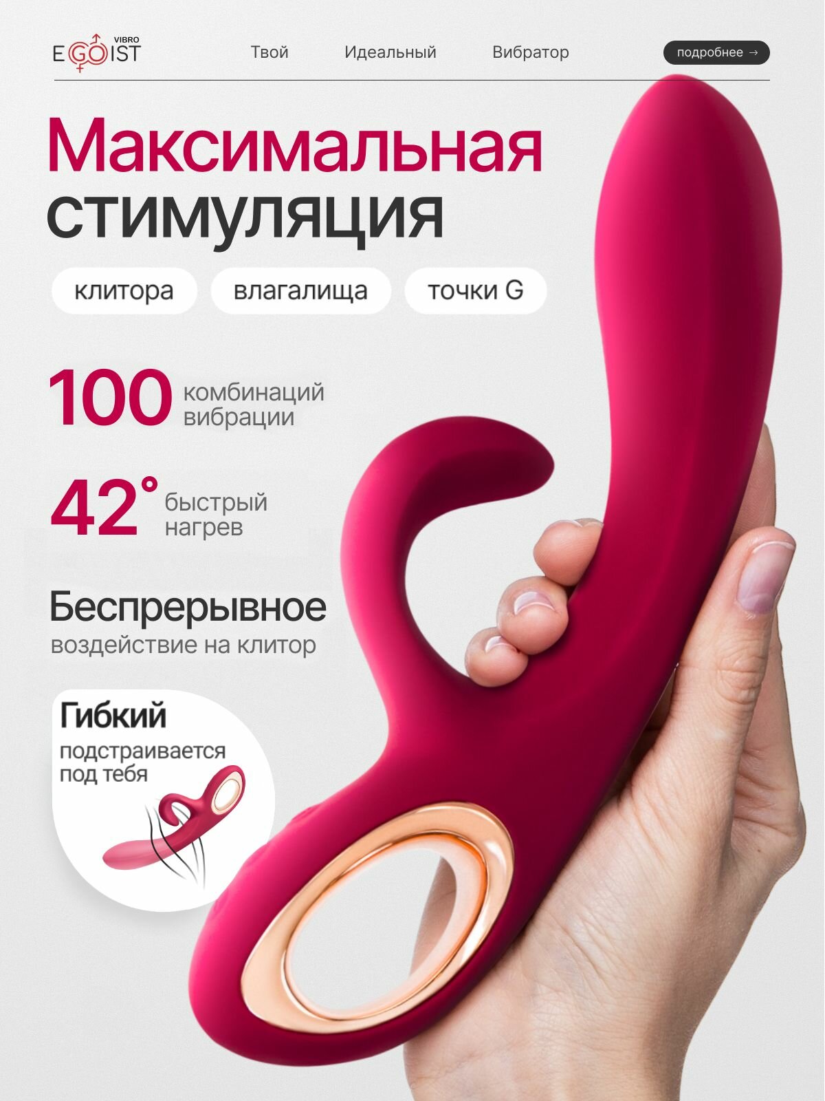 Вибратор для женщин Кролик. Вибратор для клитора