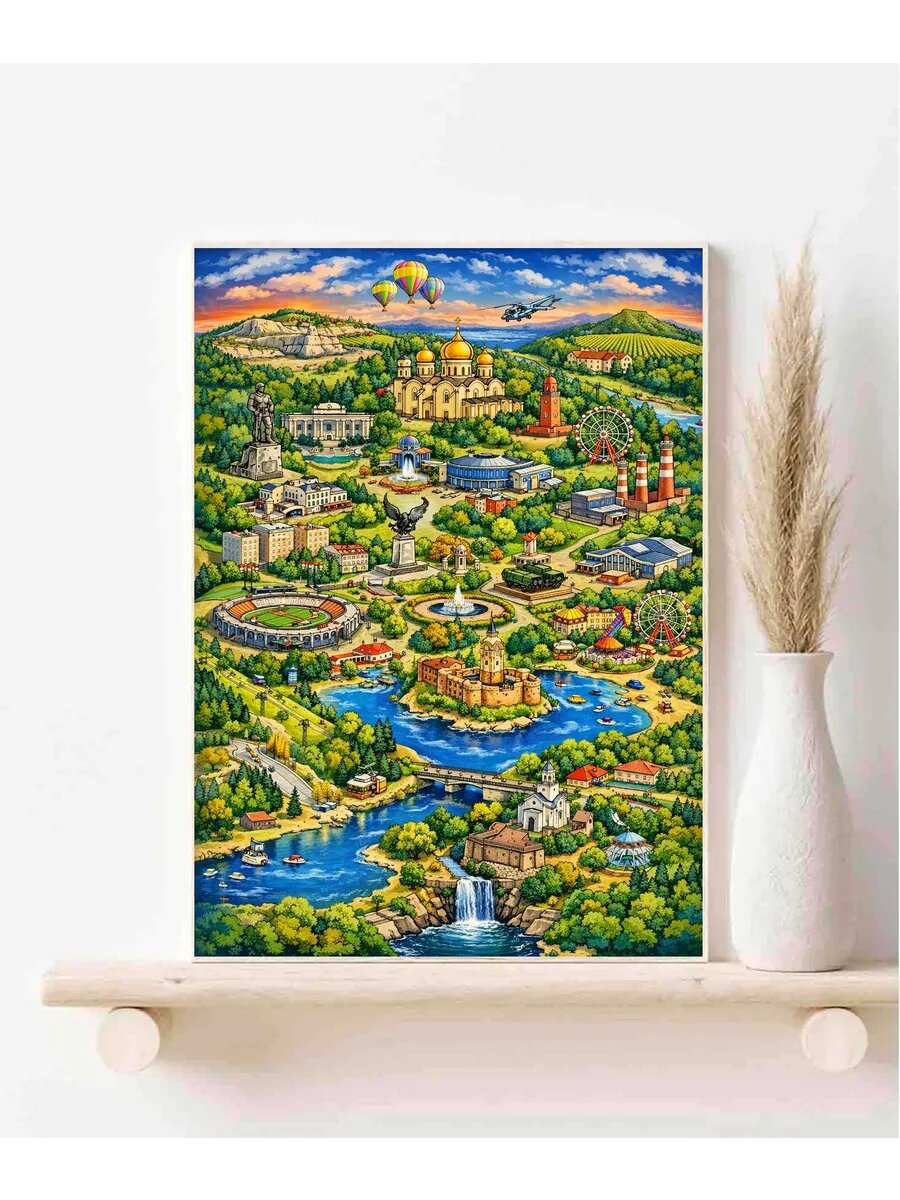 Артёмовск, Россия, Fantasy Map, Плакат 30x42см