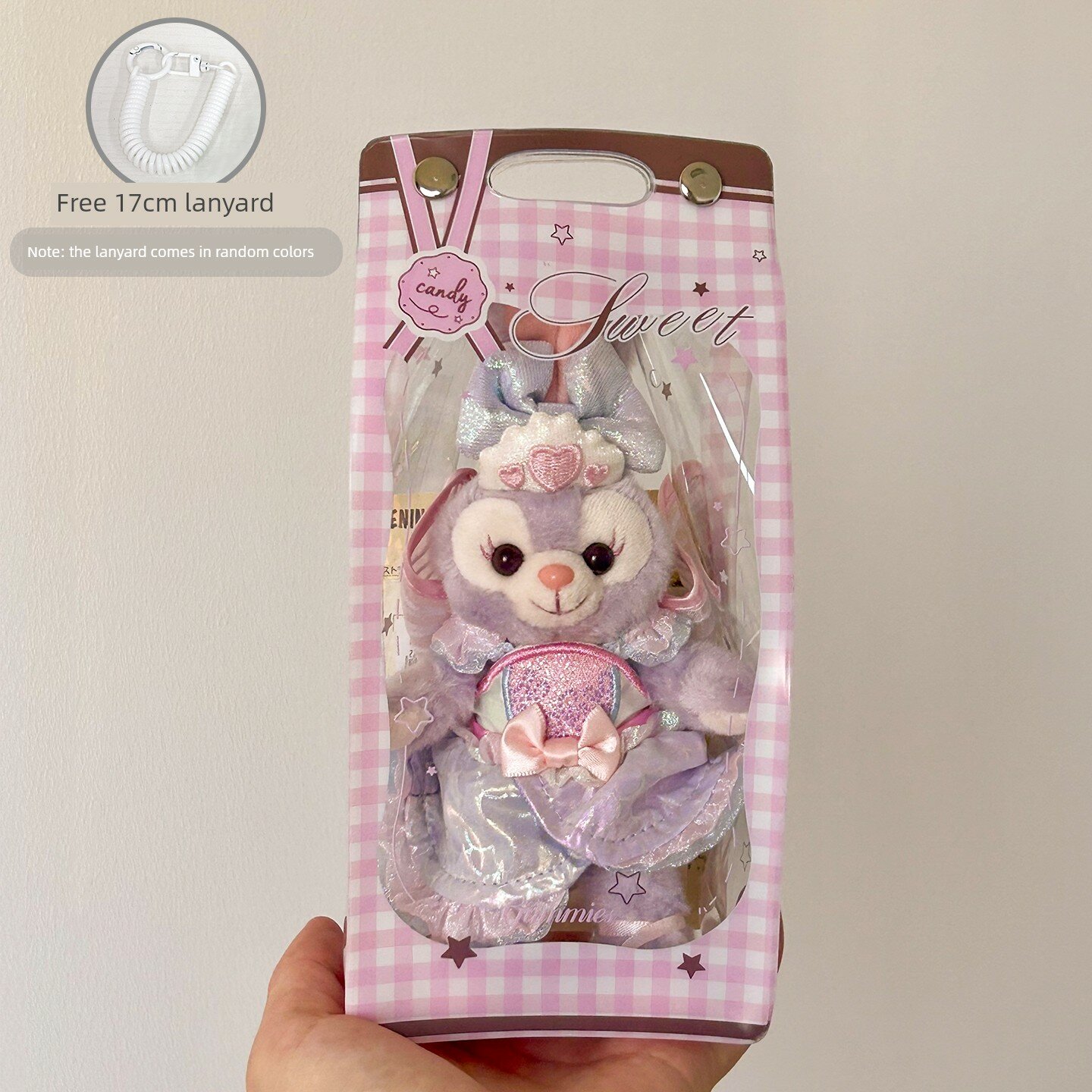 Disney Lina Bell 20 см чехол для сумки с защитой прозрачный пылезащитный чехол для прогулок розовый