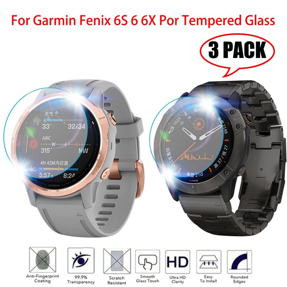 3 шт. Защитное стекло для Garmin Fenix 5 5s Plus 6S 6X 6 Pro For fenix 5S Plus