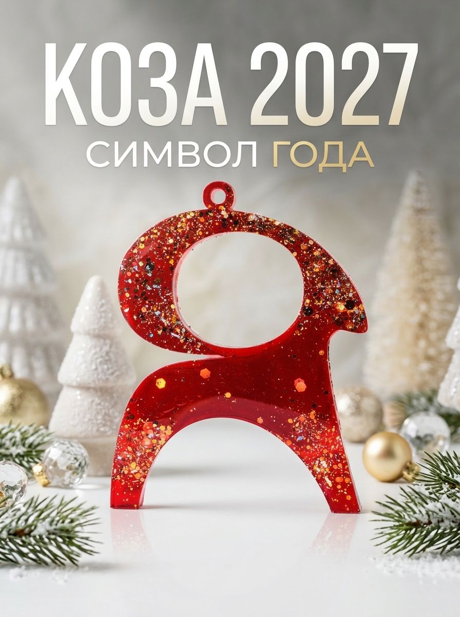Елочная игрушка Козел "Гром" - Символ 2027 года
