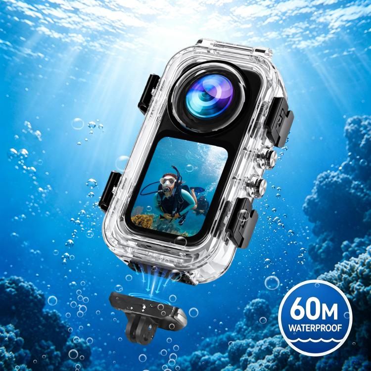 Водонепроницаемый подводный бокс Insta360 X6 PULUZ 60M / 196FT с невидимым магнитным быстросъемным креплением