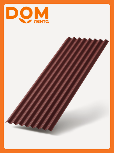 Изображение товара Лист кровельный скатный Ондулин DIY красный 1830х760 мм 1,22 кв. м