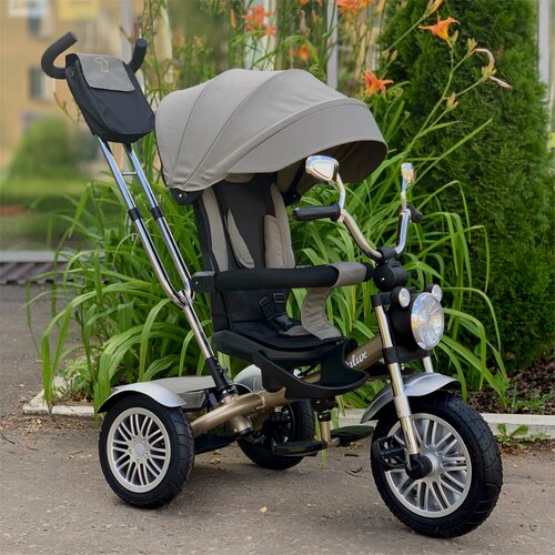 Изображение товара Детский трехколесный велосипед BREND LUXMOM DALUX ORIGINAL 3311, цвет хаки, световое и звуковое сопровождение