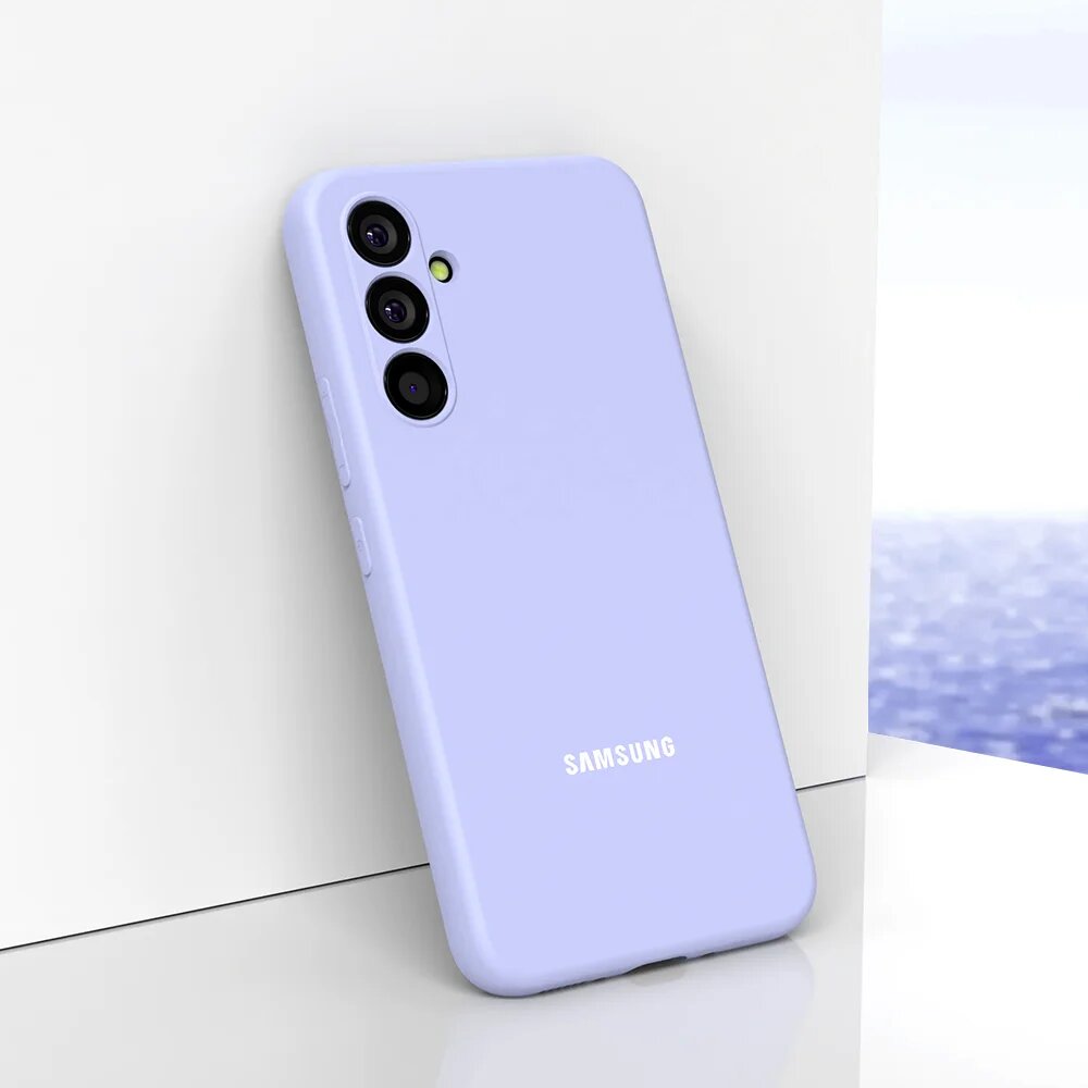 Чехол Samsung Galaxy A34 Light Purple, жидкий силикон