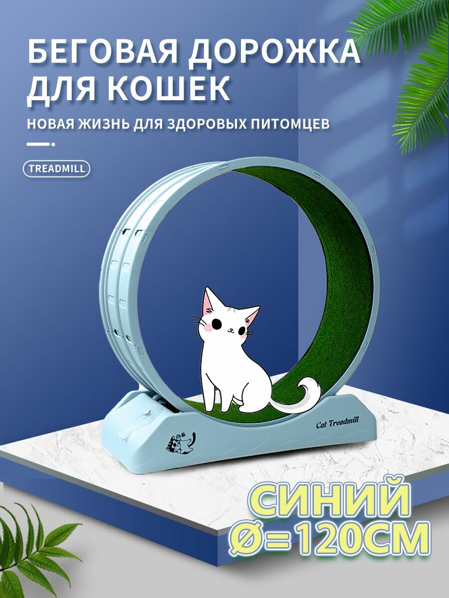 Колесо беговое для кошек и мелких пород собак, 120cm, Синий
