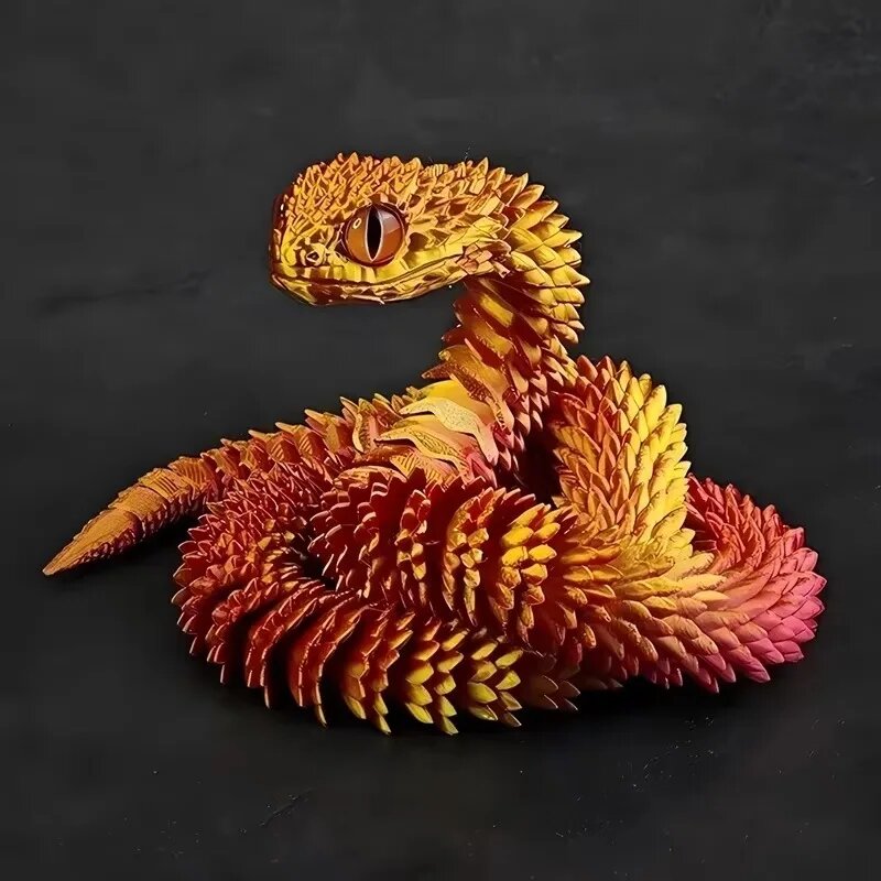 3D модель змеи, цвет 30cm, Random J