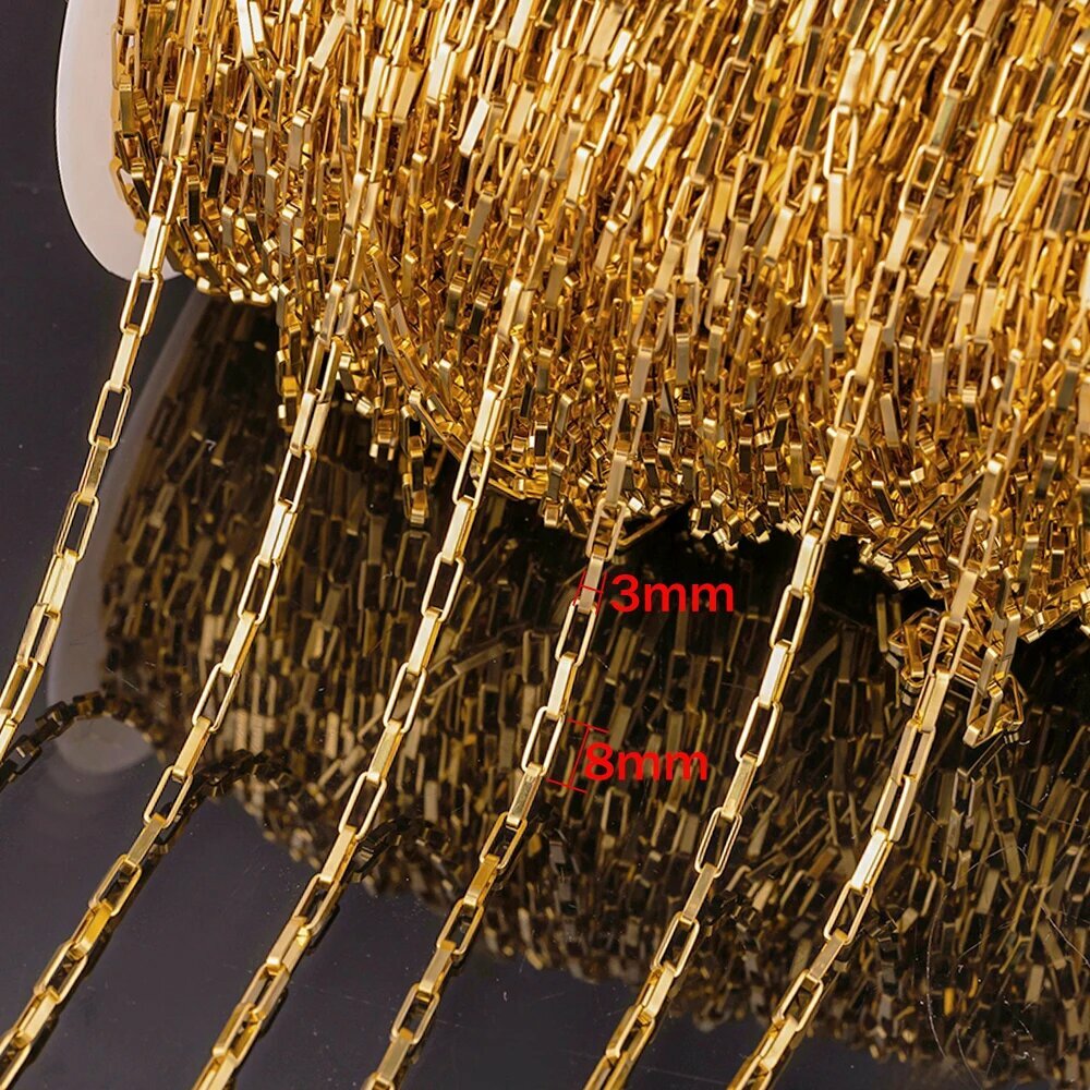 Кубинская цепочка F Gold, 1 метр, 3mm