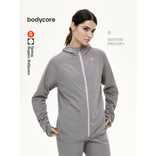 фото Куртка спортивная bodycore из быстросохнущей и водоотталкивающей ткани, размер s, серый