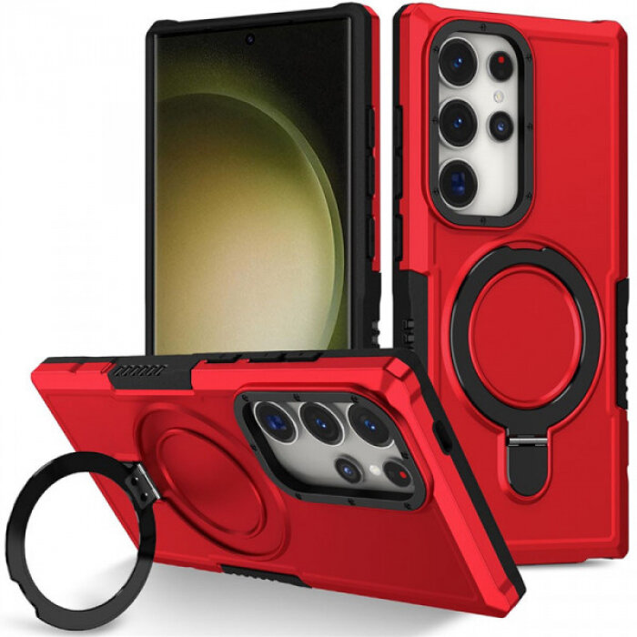 Magnetic Armor Ring Противоударный чехол с MagSafe и кольцом для Samsung Galaxy S26 Ultra