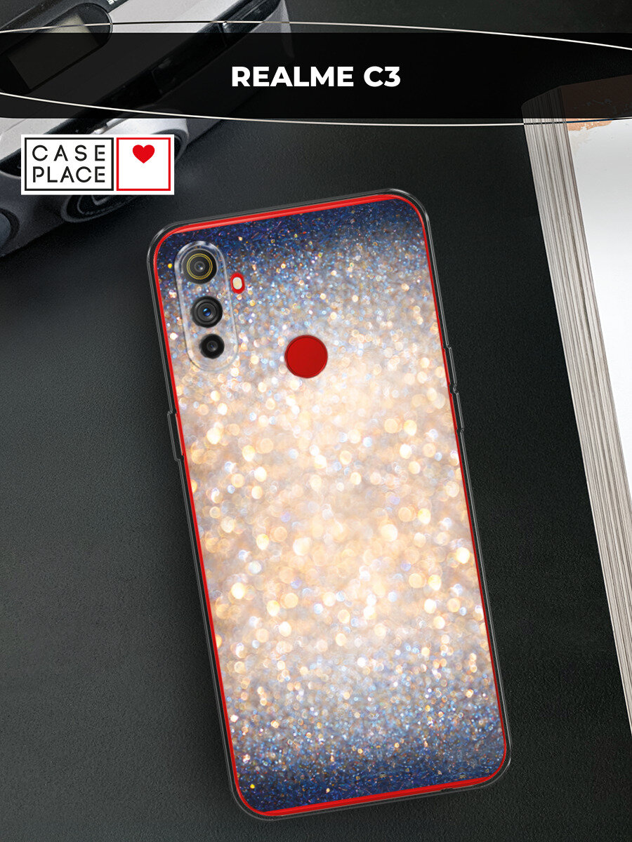 Чехол на Realme C3 / Реалми C3 с принтом Мерцание рисунок