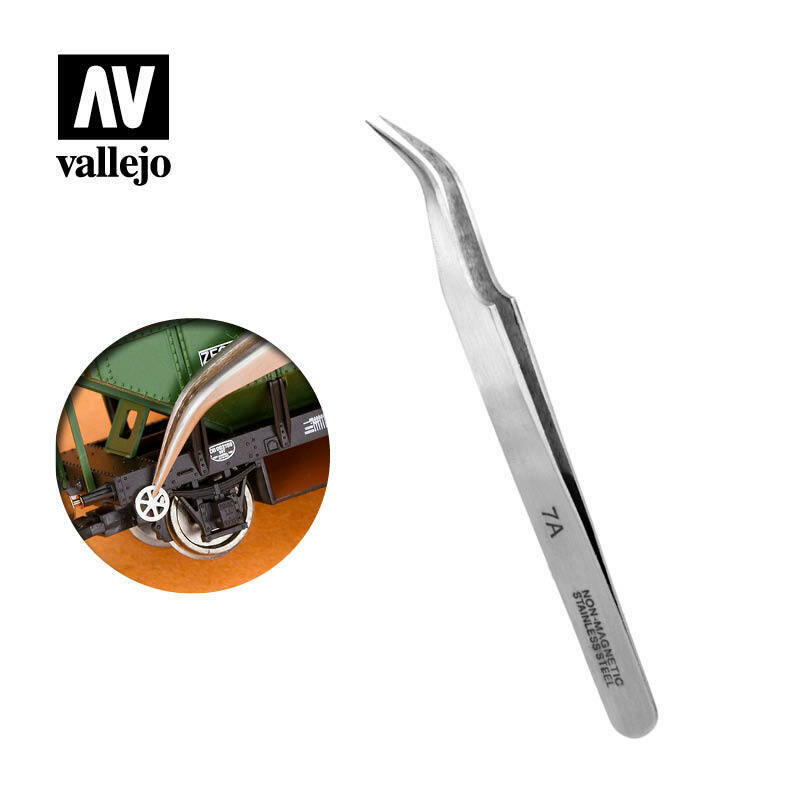 Пинцет для моделирования Vallejo Tools: Stainless Steel Tweezers