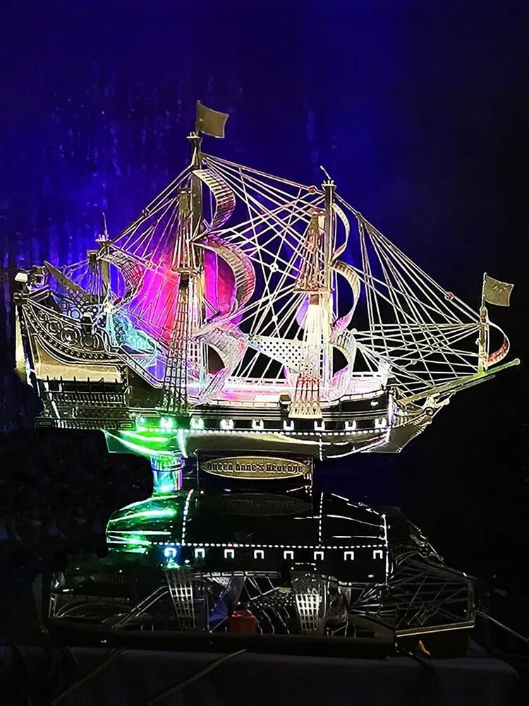 Королева Анна (иллюминация) 3D Металлическая модель бросает вызов веселью DIY Взрослые игрушки