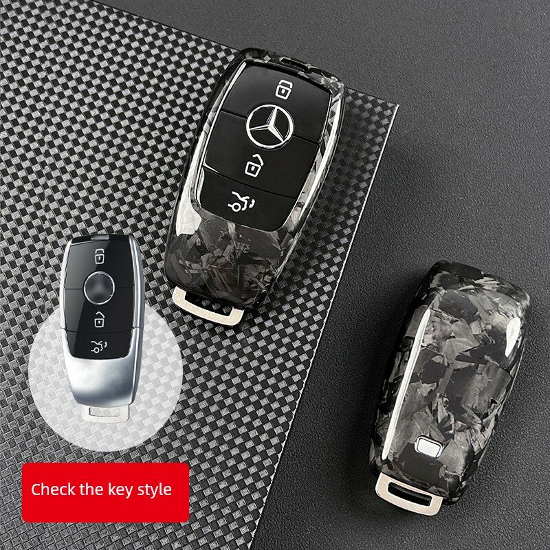 Одиночный чехол из карбона для ключа Mercedes, подходит для моделей G63 G500 GLS E300L