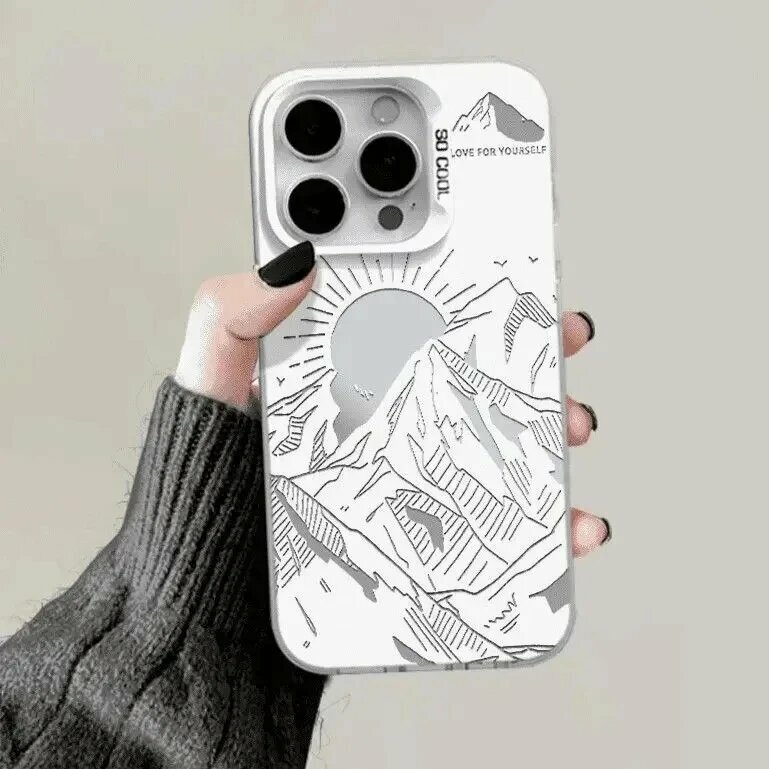 Чехол для телефона Sunrise Snow Mountain для iPhone 17, 16, 15, 14 Plus, 13, 12, 11 Pro Max 16E, матовый, противоударный, задний чехол для телефона