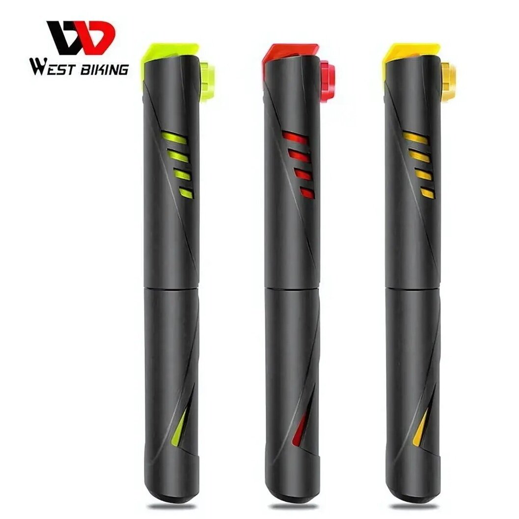 Ручной насос West Biking, компактный, для велосипедов, 32 см, 120 psi