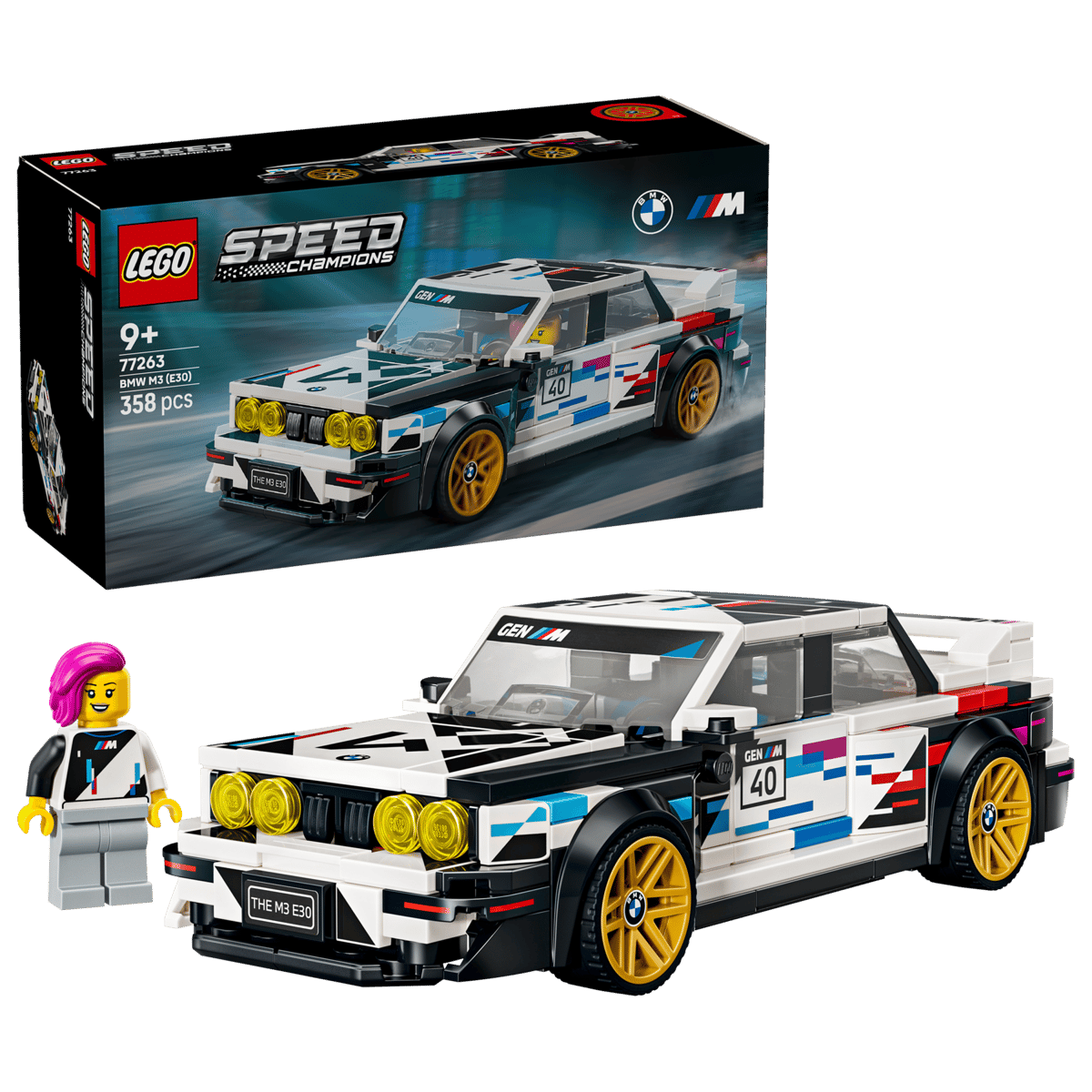 Конструктор LEGO Speed Champions BMW M3 (E30) 77263, 358 деталей, от 9 лет