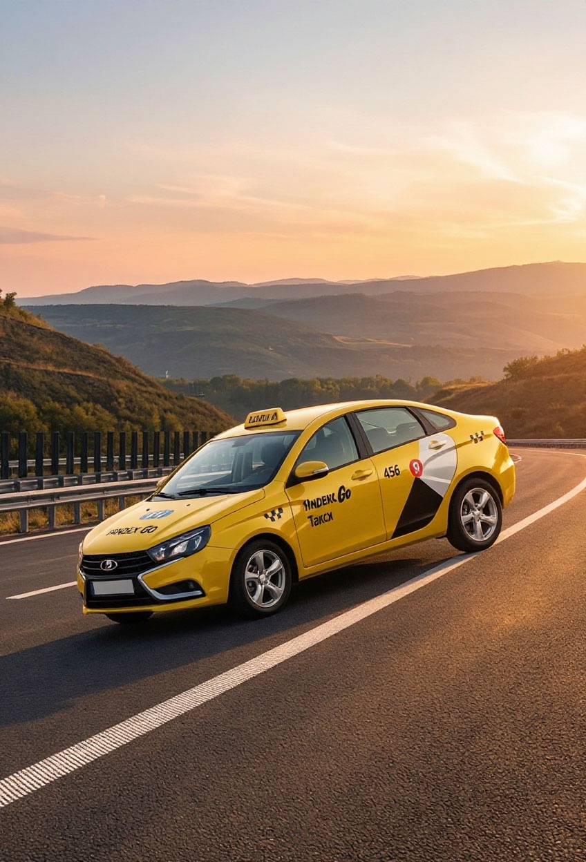Яндекс Go машинка металлическая, 1:43 LADA Vesta Такси , цвет: желтый
