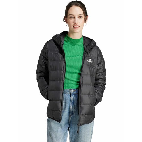 фото Пуховик adidas essentials light down hooded jacket w, размер m, черный