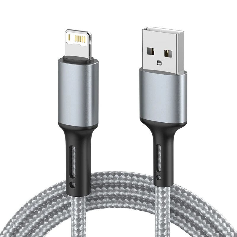 Кабель USB to Lightning, Silver, 0.25м