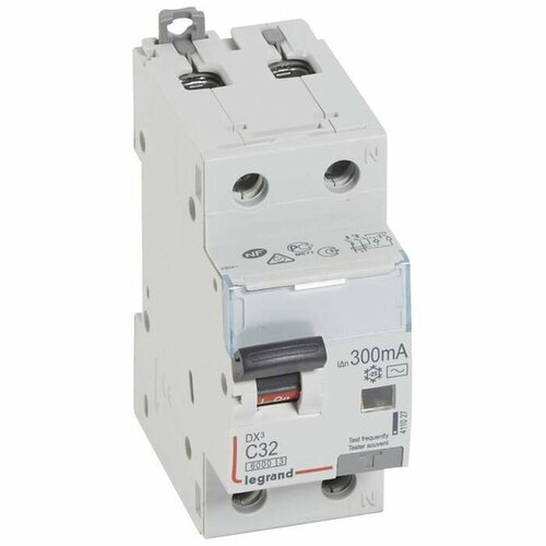 фото Дифференциальный автомат legrand dxз 1p+n 32а (c) 6ка 300ма (ac), 411027