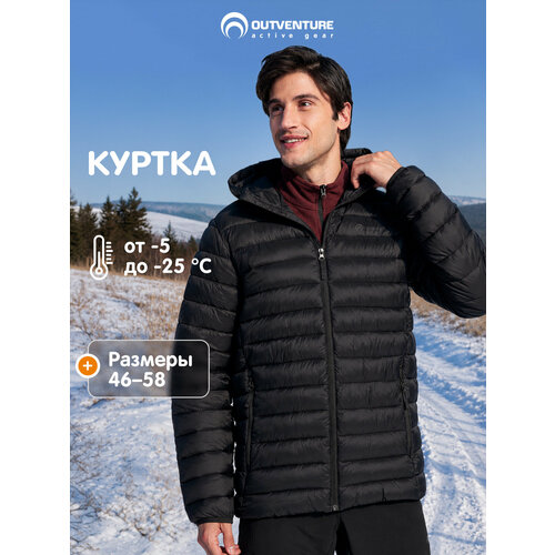 фото Пуховик outventure malgora, размер 50, черный