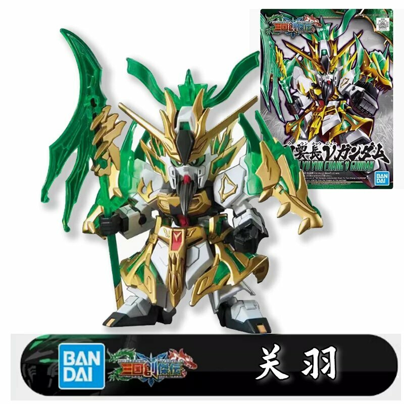 Серия SD Gundam Sengoku Basara Модель Гуань Юя с Гандамом Быка #002 Предварительно окрашенная фигурка