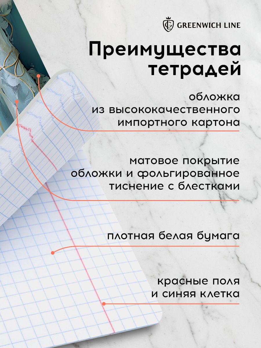 Тетрадь в клетку 48 листов 5 штук