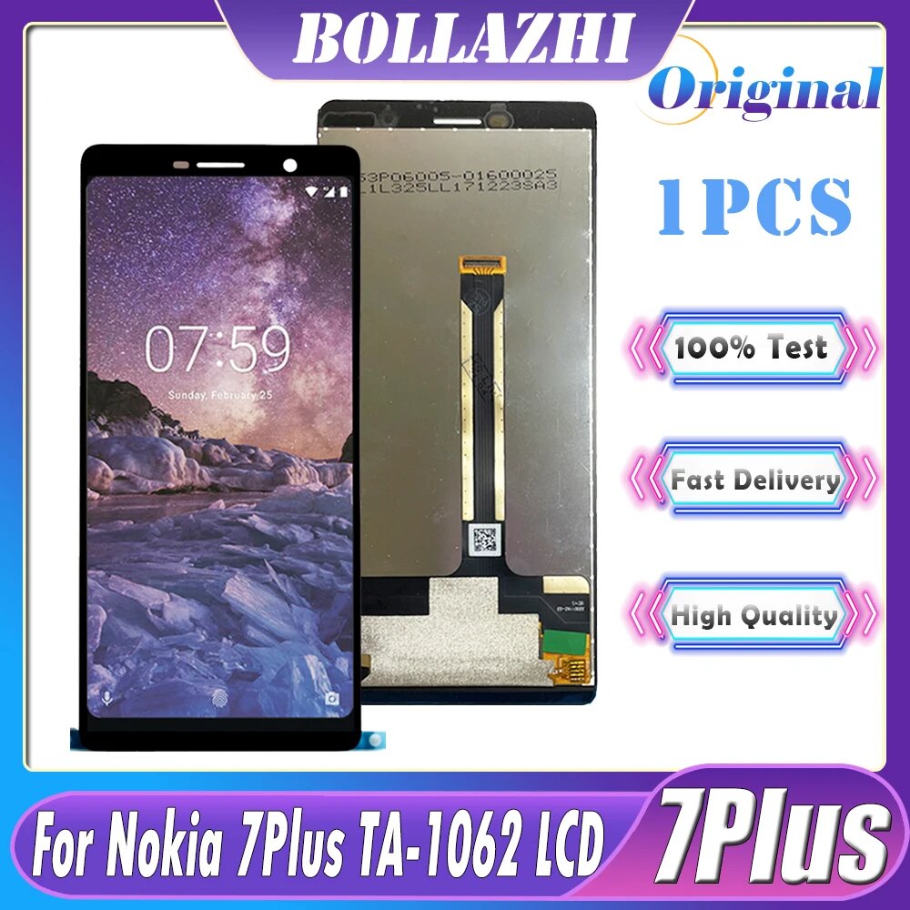 6,0 " ЖК-дисплей для Nokia 7 plus, ЖК-дисплей TA-1041 TA-1062 TA-1066, дигитайзер сенсорного экрана в сборе для Nokia 7 plus, дисплей