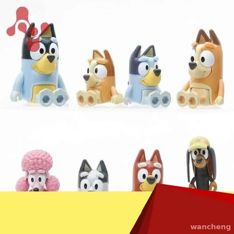 Эксклюзивный набор 8 фигурок Bluey Bingo и семьи для детского досуга