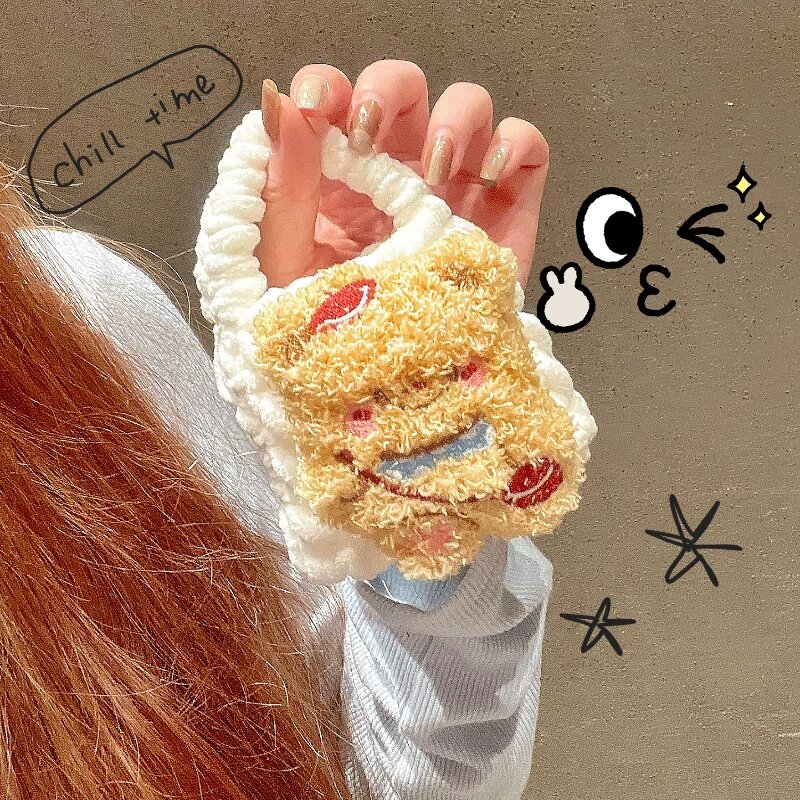 Мягкий плюшевый чехол для наушников MINISO MJ1, защитный чехол-накладка для Bluetooth-гарнитуры, белый